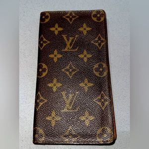 Vintage Louis Vuitton Brown Bi-Fold Thin Wallet Used (Authentic) - Serial# 880CT